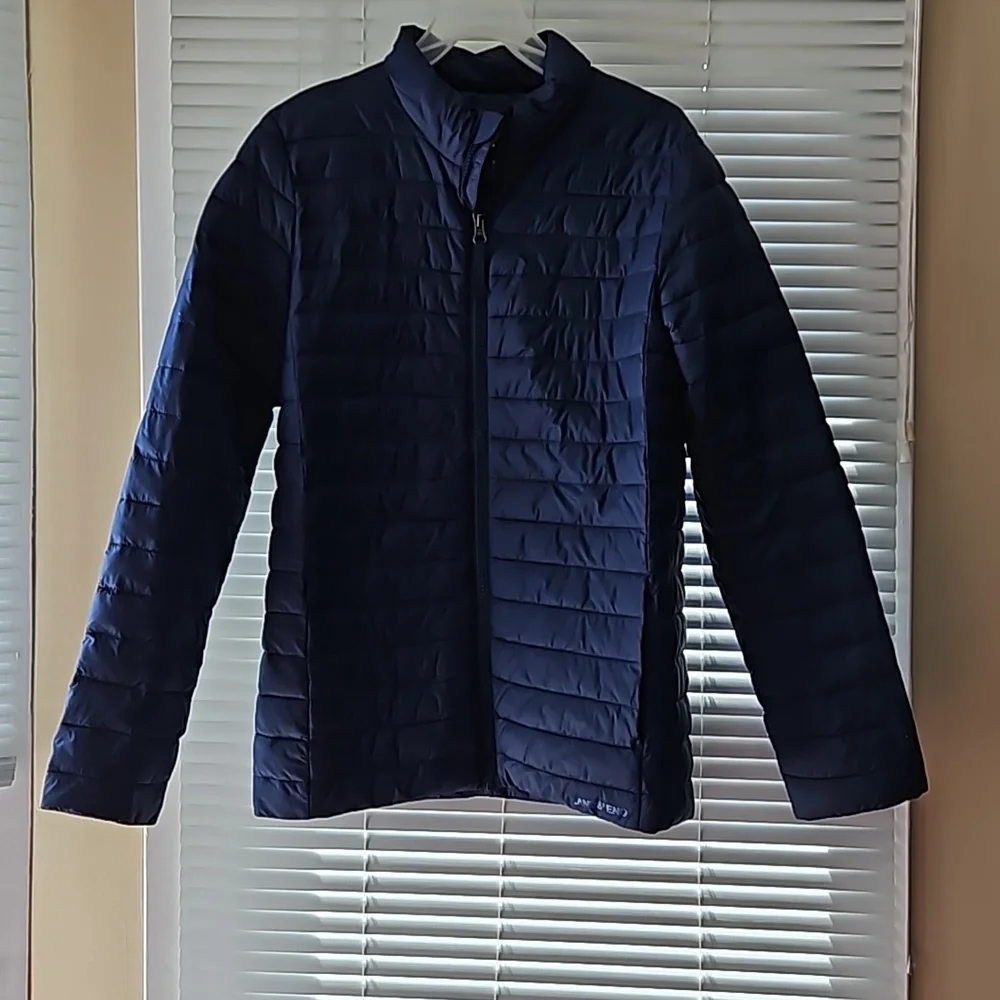 Lands End Girls Sz XLG Navy Lightweight Packable Puffer